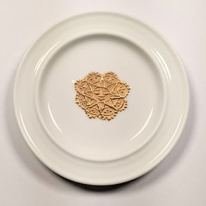 Small gold sunburst app dessert salad side plate